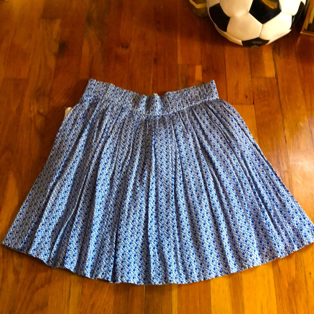 Blue patterned skirt